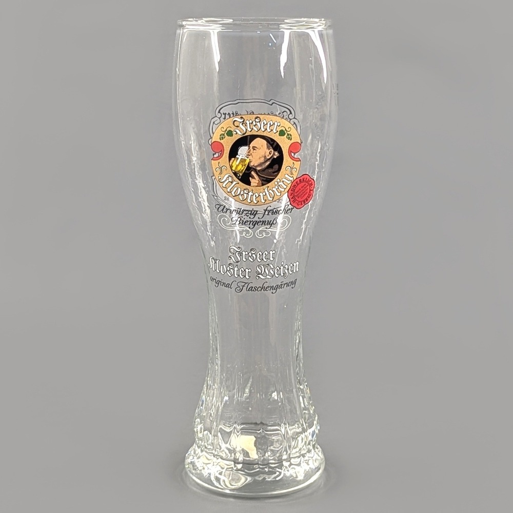 Irseer Klosterbrau 0.5L Beer Glass Sahm West Germany Weizen Fluted Base